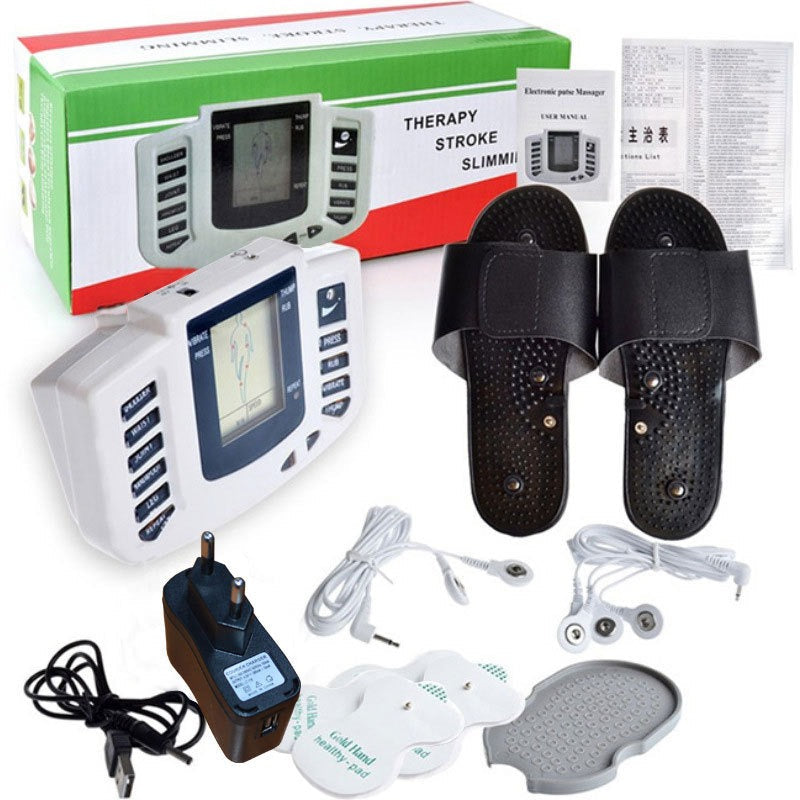 Digital meridian massager with foot therapy shoes Electronic acupuncture massager electrotherapy instrument - Tampa Home & Garden Store