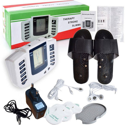 Digital meridian massager with foot therapy shoes Electronic acupuncture massager electrotherapy instrument - Tampa Home & Garden Store