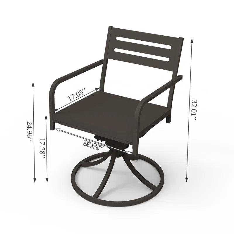 Steel Swivel Dining Chairs And The Plush Cushions