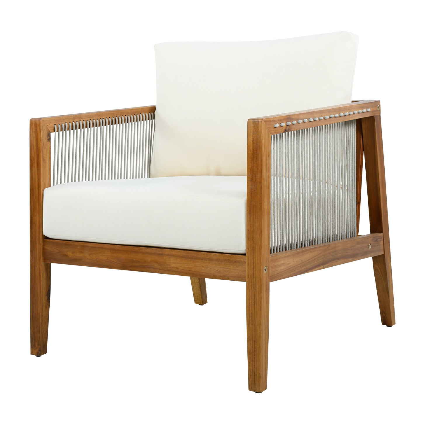 Acacia Outdoor Club Chair and Rope Back Seat