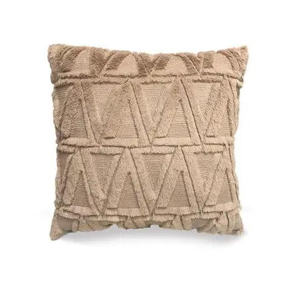 Plush Solid Color Sofa Pillowcase for Living Room