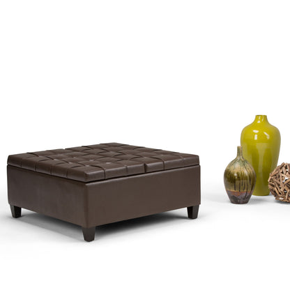Harrison Upholstered Coffee Table Storage Ottoman