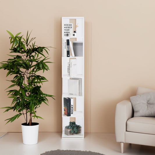 6-layer rotating acrylic board simple bookshelf, multi-functional creative bookshelf for students in the living room - Tampa Home & Garden Store