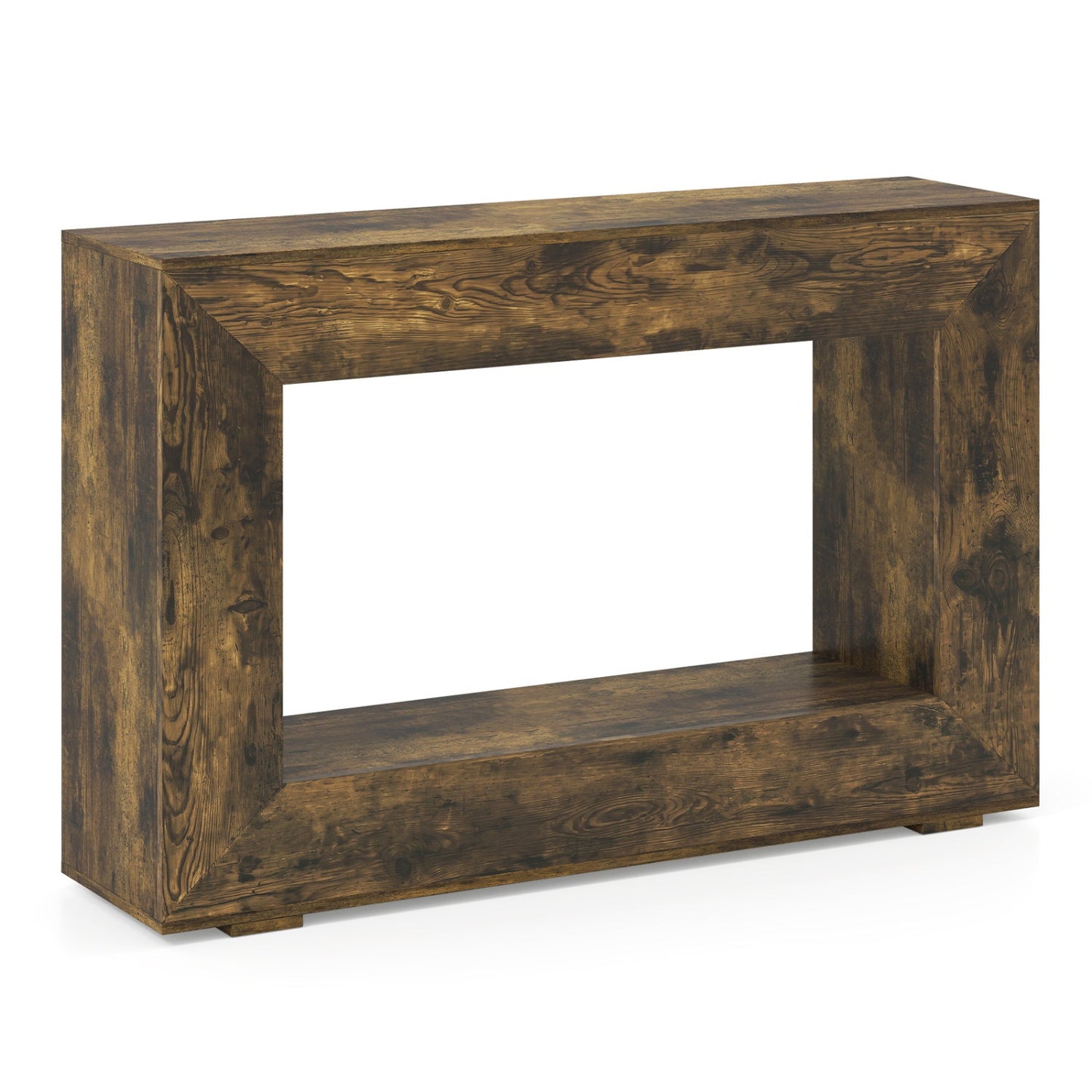 Console Table 47in Farmhouse with 2-Tier Storage Shelf, DirectDeals, dark wood finish on Tampa Home & Garden Store