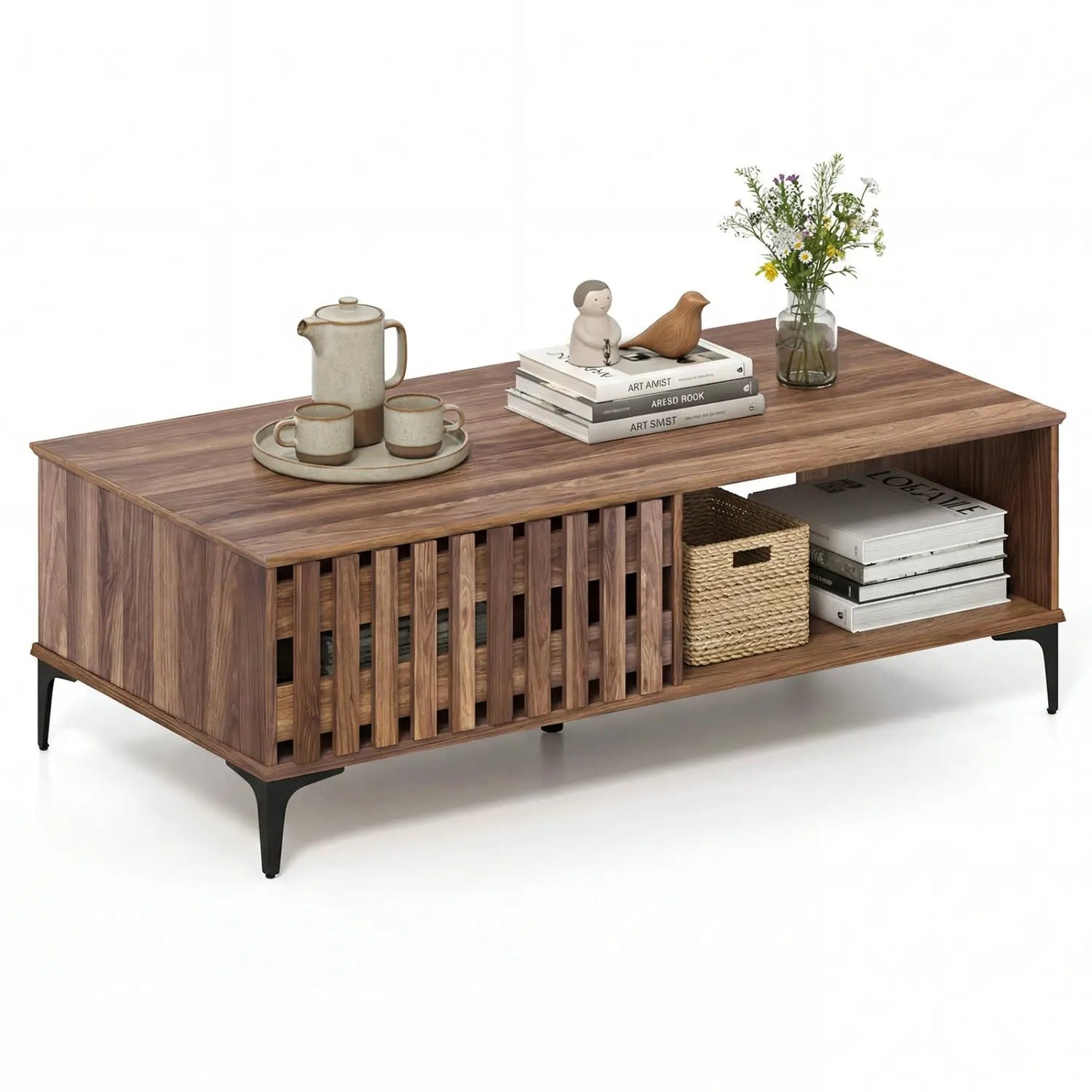 Mid Century Farmhouse Coffee Table 47 Inches