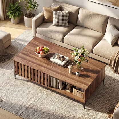 Mid Century Farmhouse Coffee Table 47 Inches