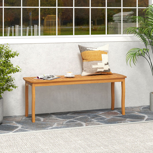 Acacia Wood Outdoor 48" Long Patio Dining Bench - Tampa Home & Garden Store