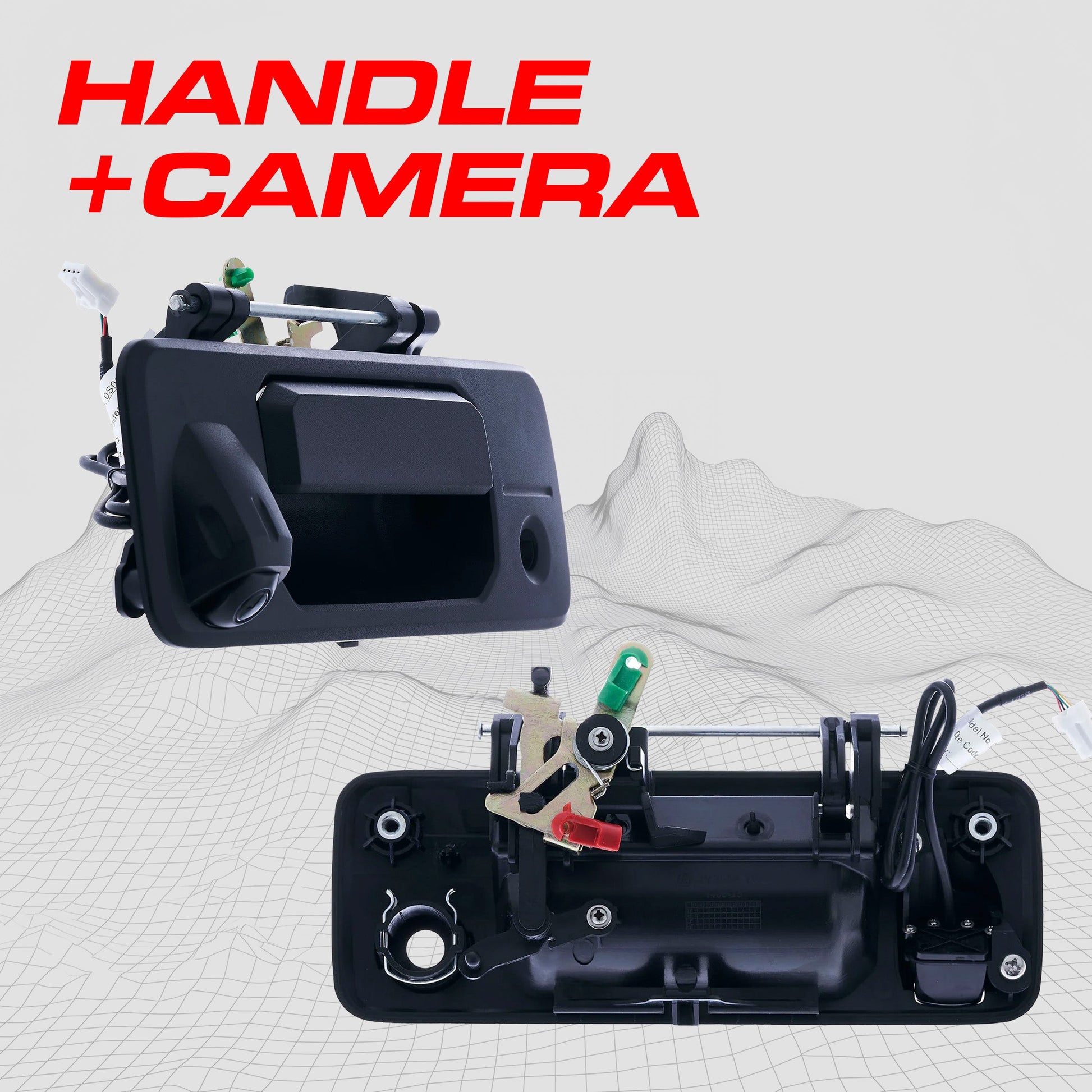 Black replacement tailgate handle with backup cam for Tundra/Tacoma by Master Tailgaters on Tampa Home & Garden Store