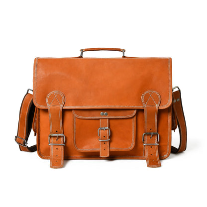 Ginger Grip Leather Briefcase - Tampa Home & Garden Store