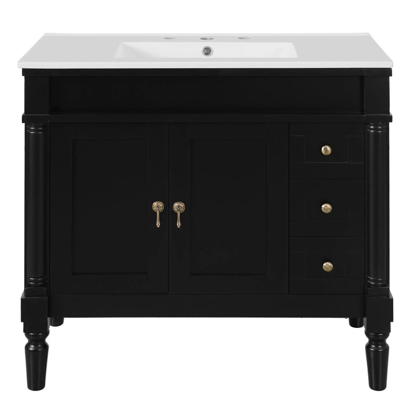 Bathroom Vanity With Ceramic Sink and Soft Close