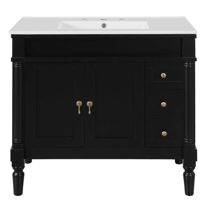 Bathroom Vanity With Ceramic Sink and Soft Close