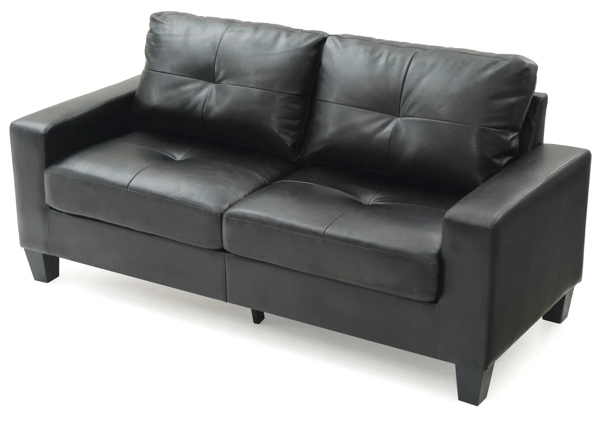 Newbury Modular Sofa Modern black leather stationary sofa Unique Piece Furniture on Tampa Home & Garden Store