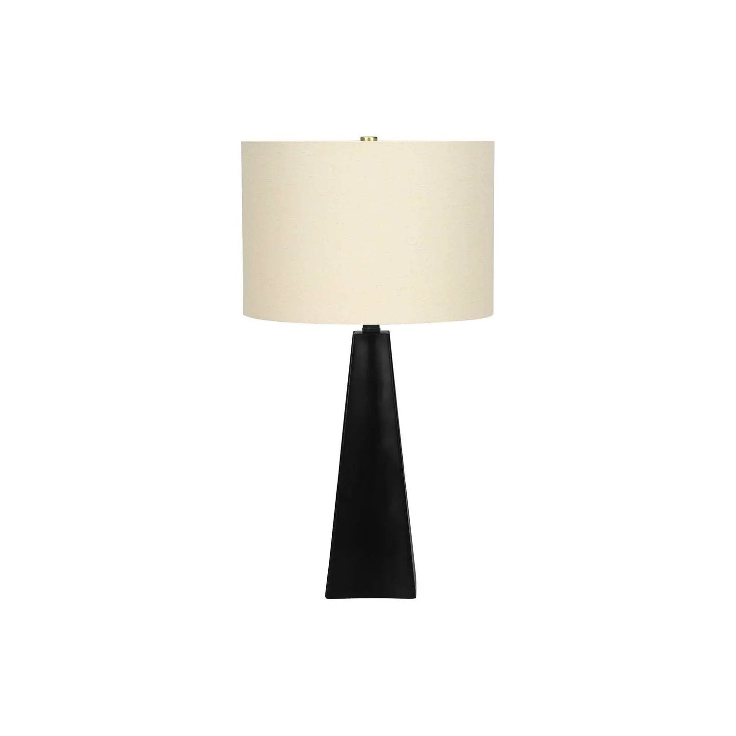 Table lamp resin modern black base with beige fabric shade Unique Piece Furniture on Tampa Home & Garden Store