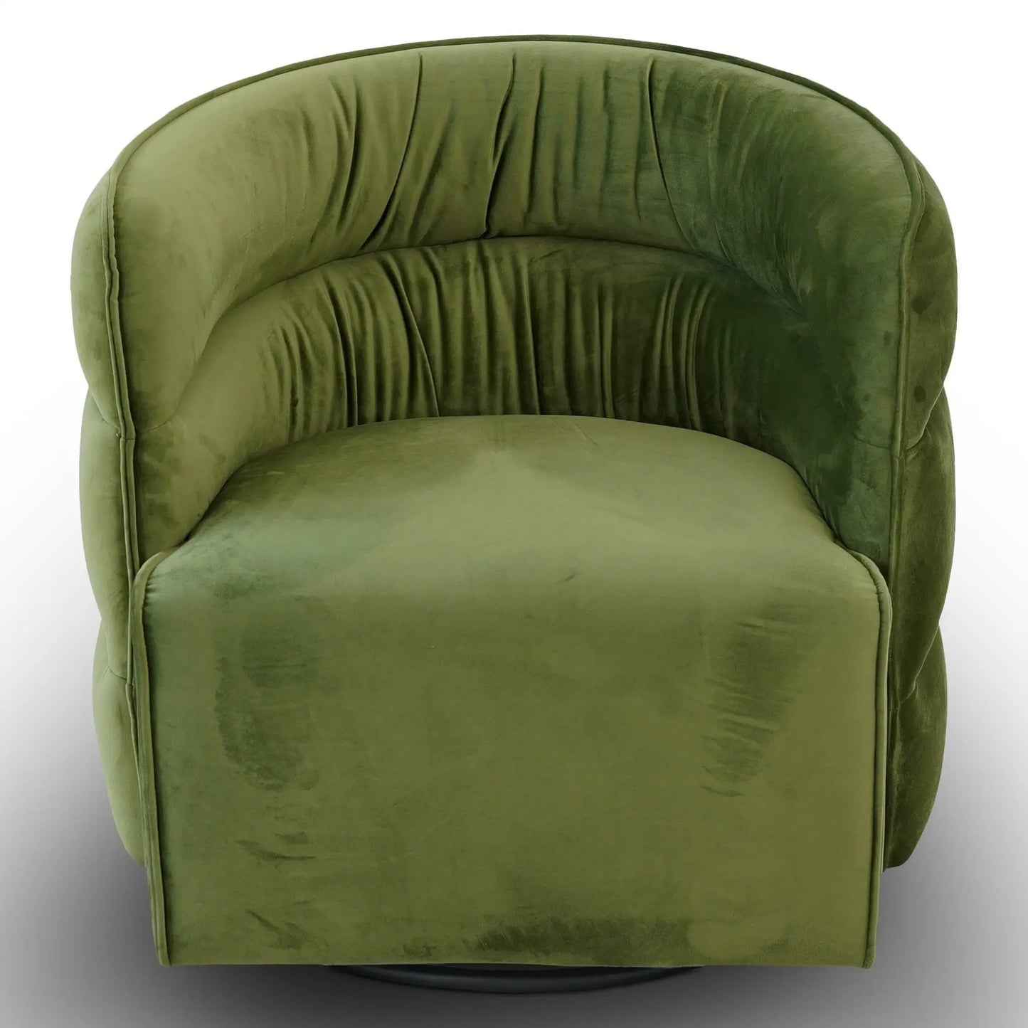 Walden Stylish Swivel Chair olive green velvet upholstery Unique Piece Furniture back on Tampa Home & Garden Store