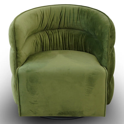 Walden Stylish Swivel Chair olive green velvet upholstery Unique Piece Furniture back on Tampa Home & Garden Store