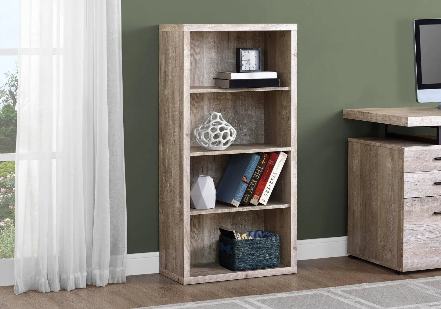 Five Tier Office Bookshelf and Bookcase Etagere