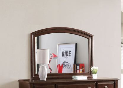 Ashford arched mirror with beige cappuccino finish, dark brown wood frame by HouseOfZazla on Tampa Home & Garden Store