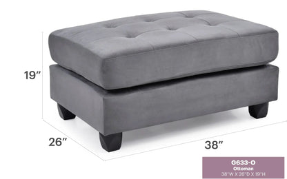 Chic Contemporary Storage Ottoman Tufted Cushion