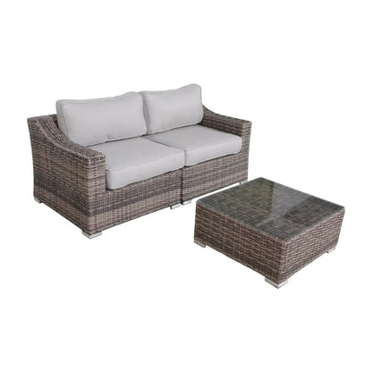 Outdoor Wicker Conversation Set With Cushions
