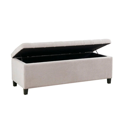 Tufted Top Storage Bench With Soft Close Lid
