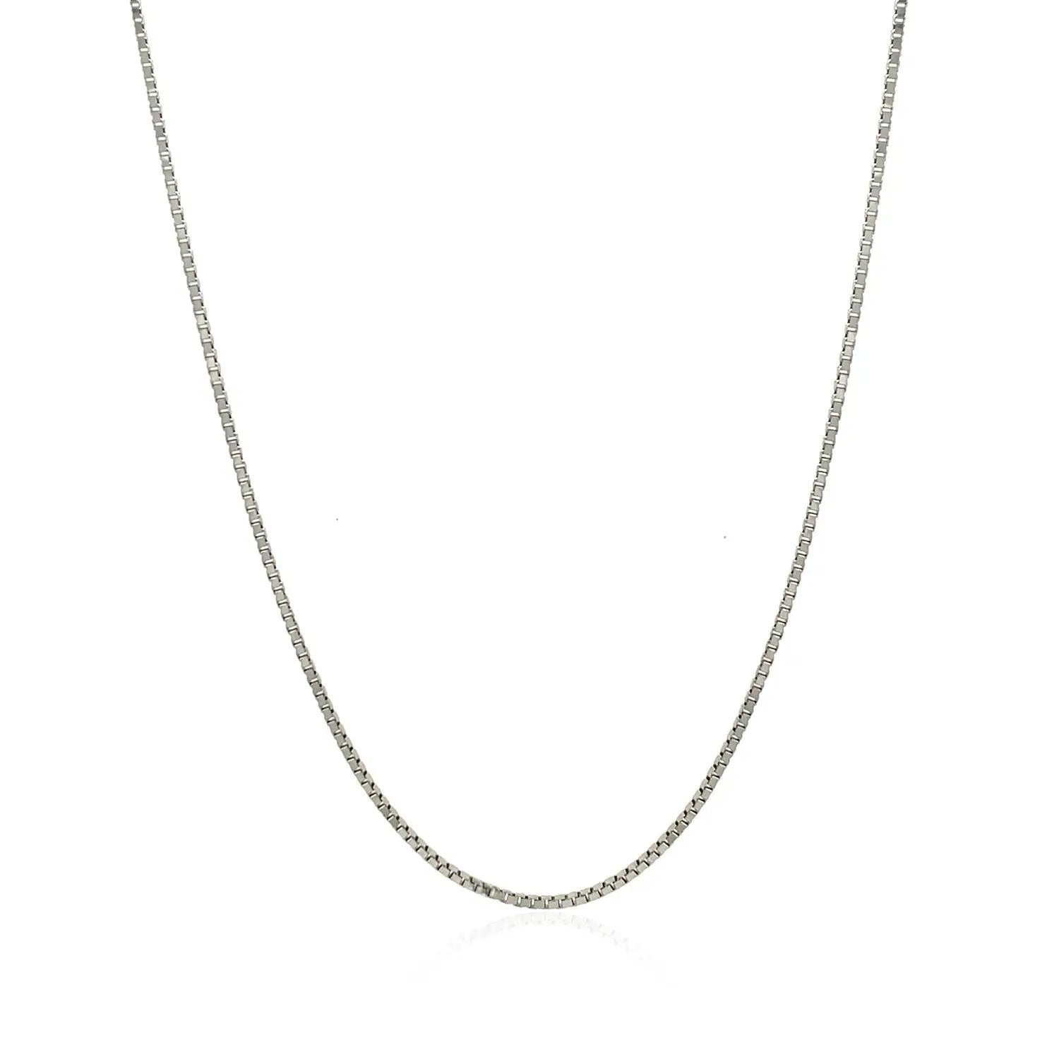 14k white gold classic box chain necklace 1.0mm on Tampa Home & Garden Store