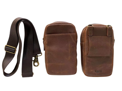 Cambridge Full-Grain Leather Crossbody Phone Bag
