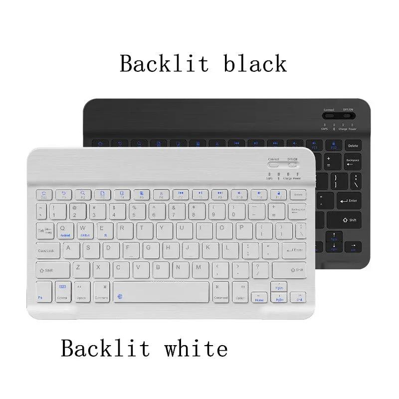 Two wireless keyboards backlit in black and white, aluminum finish FLIPSTYLEZLLC on Tampa Home & Garden Store