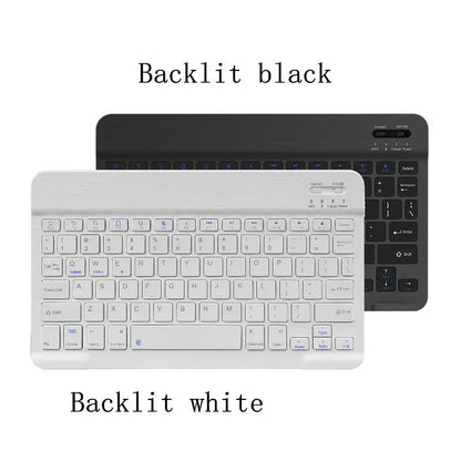 Two wireless keyboards backlit in black and white, aluminum finish FLIPSTYLEZLLC on Tampa Home & Garden Store