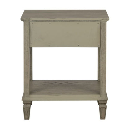 Bedside table with drawer and shelf in light brown solid wood by HouseOfZazla nightstand on Tampa Home & Garden Store