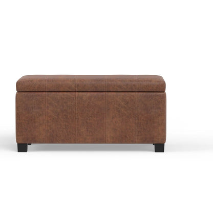 Dover Upholstered Storage Ottoman Bench with Lid