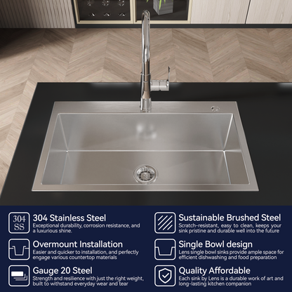 Single Bowl Stainless Steel Kitchen Sink