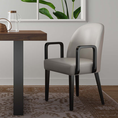 Modern Upholstered Beech And Wooden Armchair