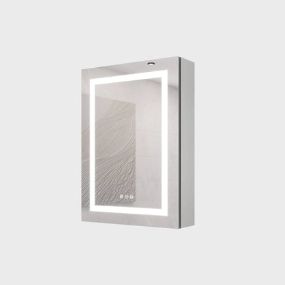 Medicine cabinet 20x28 in wall-mounted with mirror and LED frame in silver by Unique Piece Furniture on Tampa Home & Garden Store