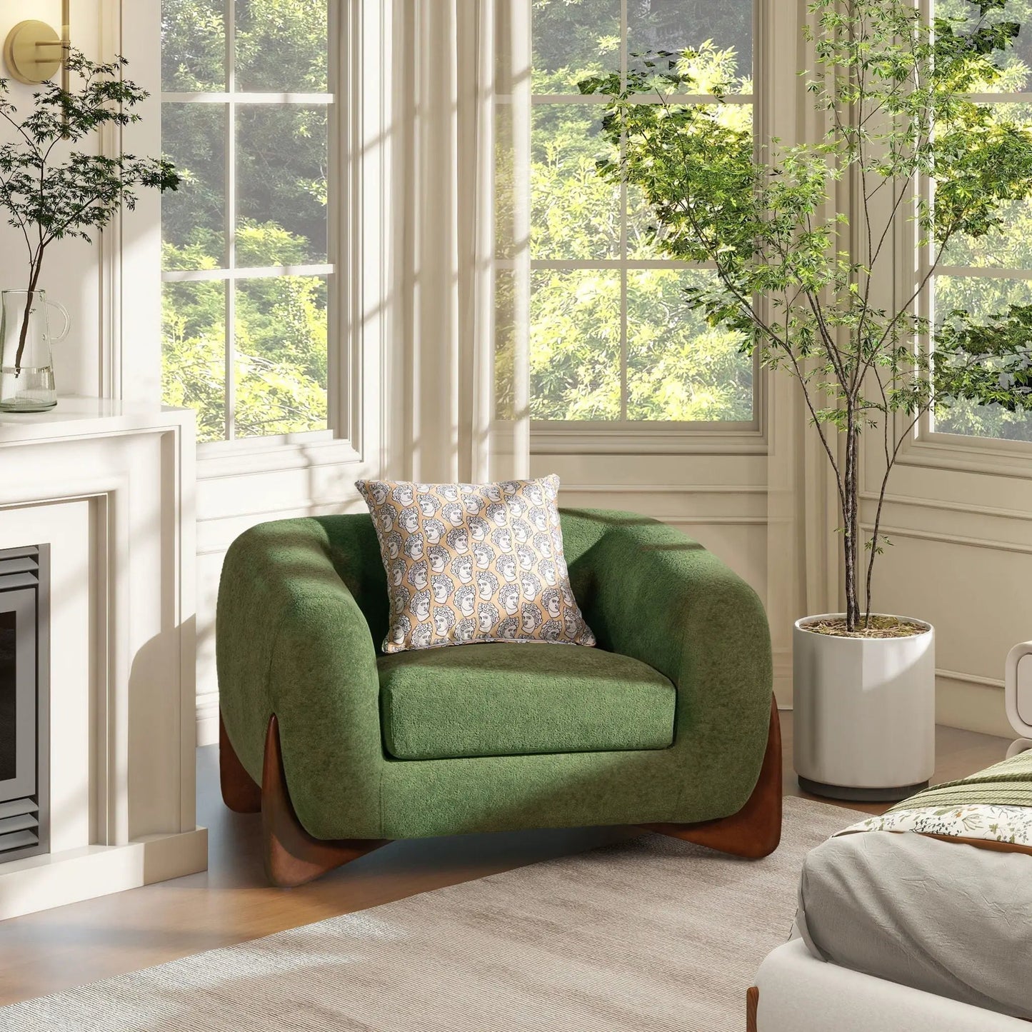 Alpine Sherpa Arm Chair in green upholstery by Unique Piece Furniture on Tampa Home & Garden Store