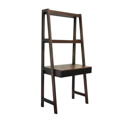 Ladder Desk and Shelf In Natural Wood Finish