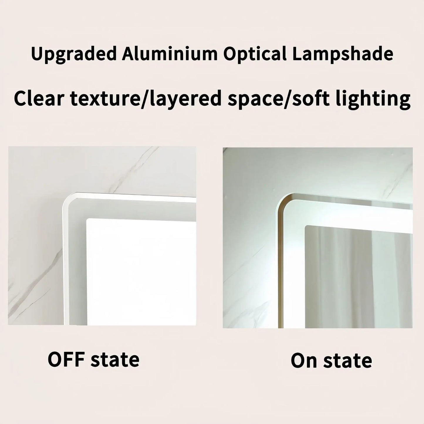 Bathroom Mirror with Front Lights and Anti Fog