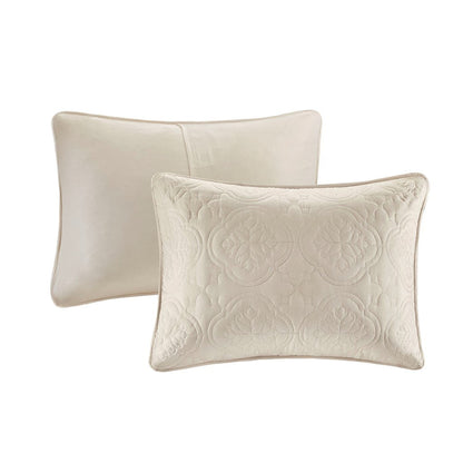 Cream Reversible Bedspread Set for Queen Beds