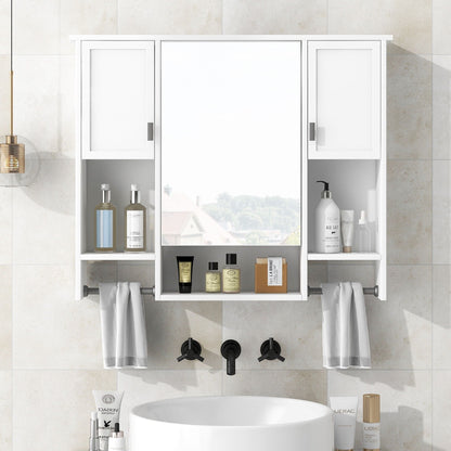 Wall Mounted Bathroom Cabinet and Mirror Shelf
