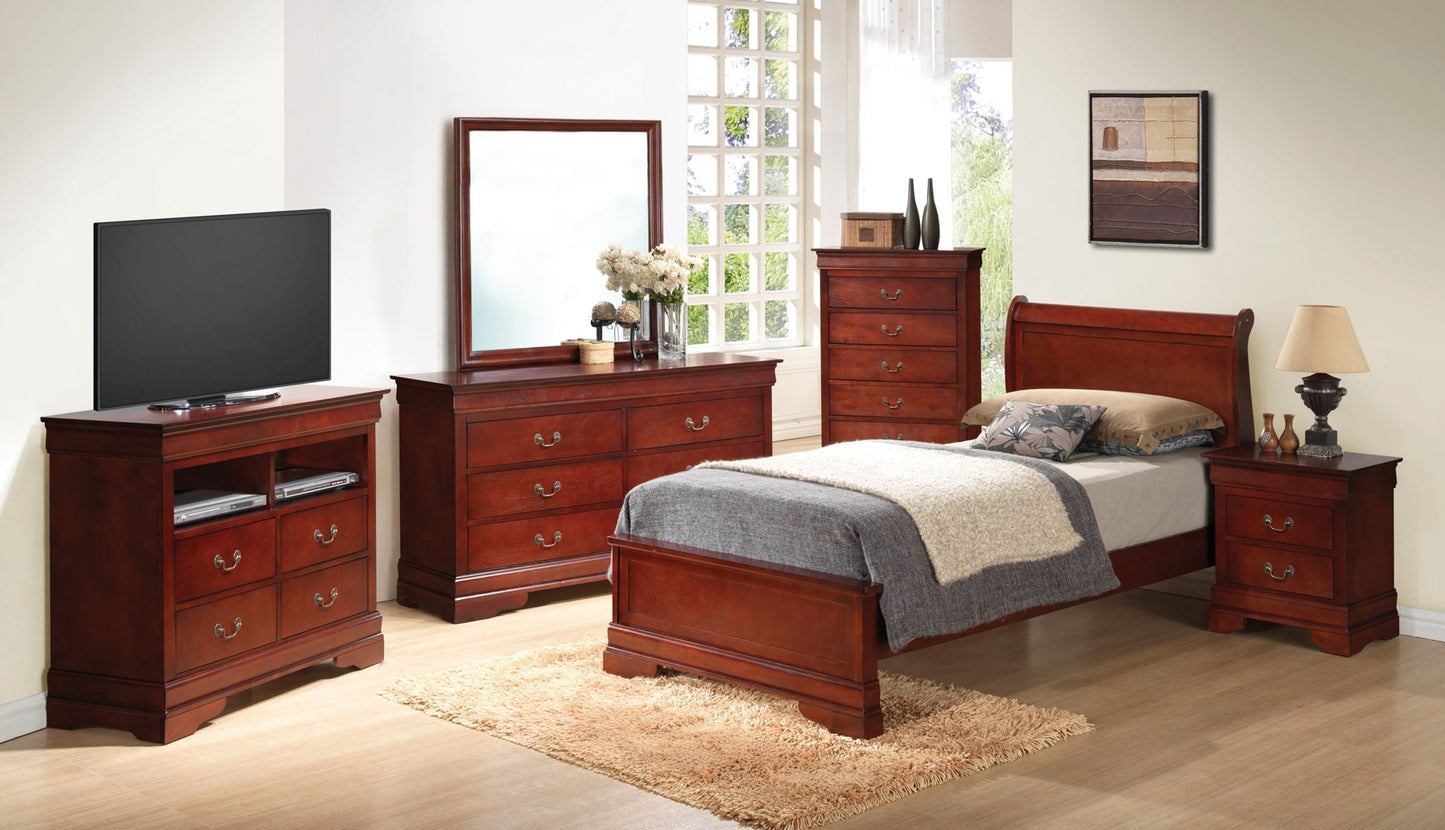 Premium Panel Sleigh Bed with Low Footboard