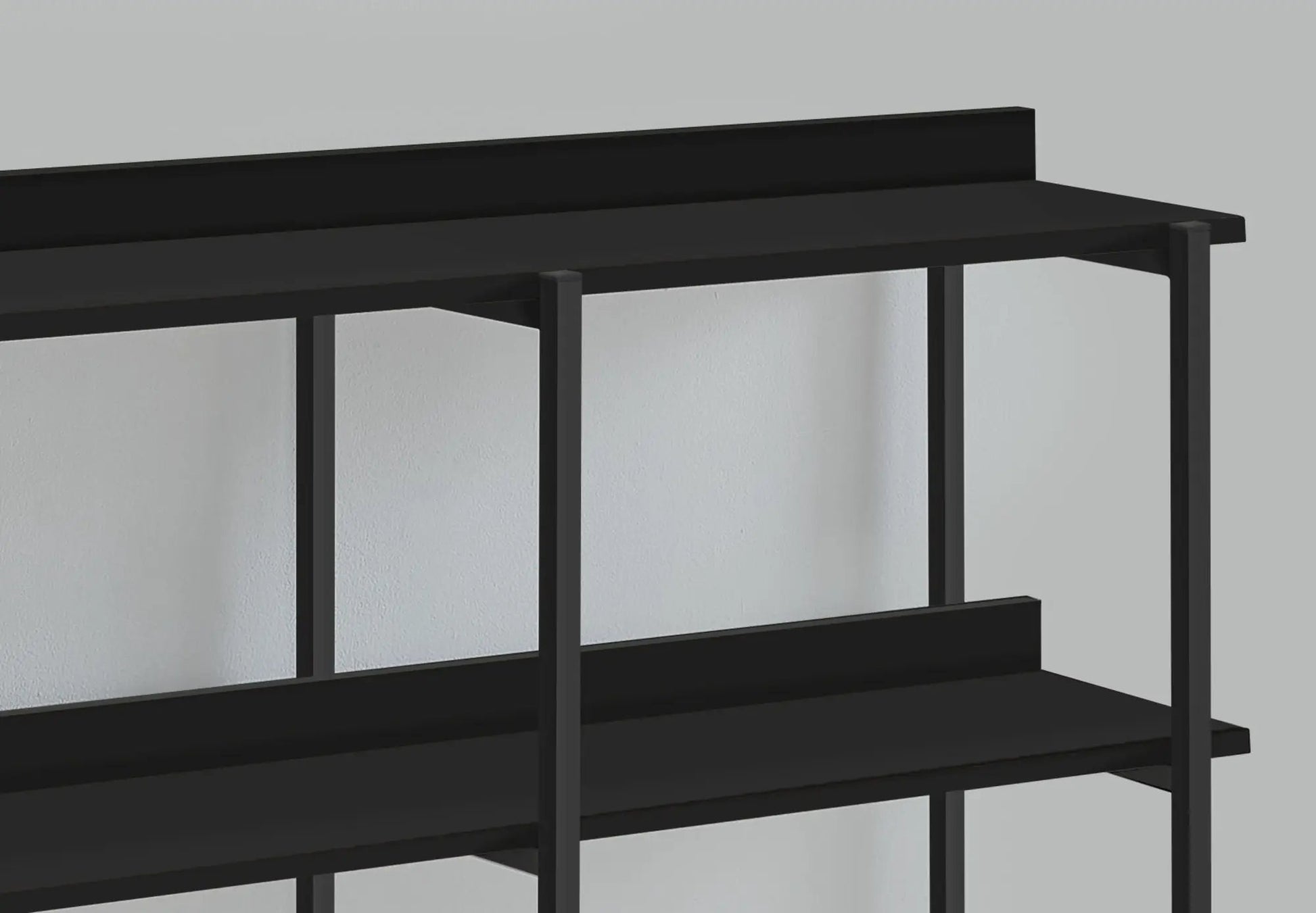 Accent Console Table for Entryway with black metal frame and 3-tier shelves on Tampa Home & Garden Store