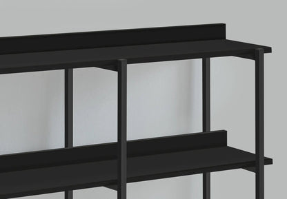 Accent Console Table for Entryway with black metal frame and 3-tier shelves on Tampa Home & Garden Store