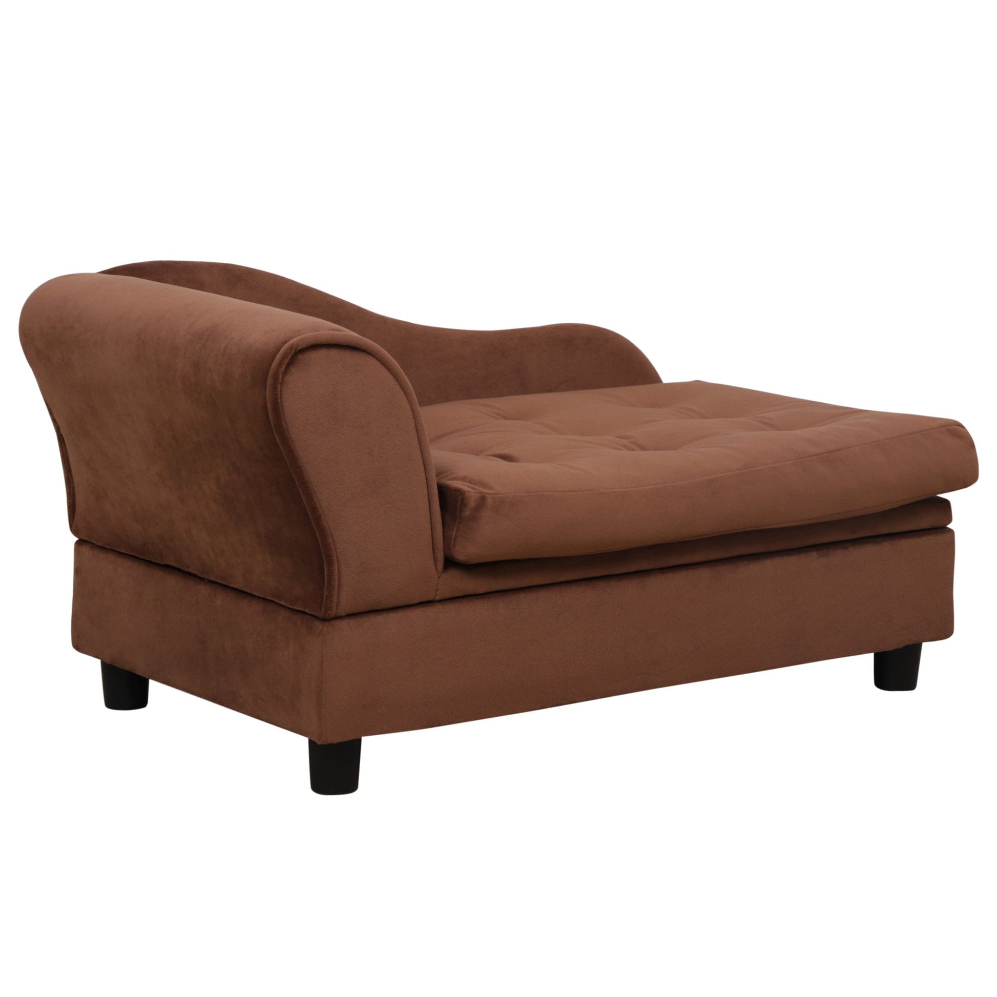 PawHut Luxury Fancy Dog Bed for Small Dogs brown upholstered bed with tufted surface on Tampa Home & Garden Store