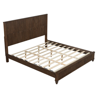 Solid Wood Platform Bed and the Tall Headboard