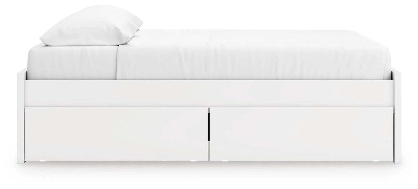 Onita platform bed with white finish and built-in storage drawers by Unique Piece Furniture on Tampa Home & Garden Store