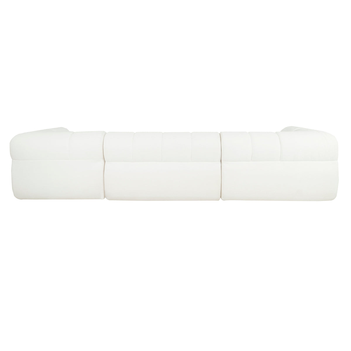 122-inch modern L-shaped sectional sofa with chaise lounge, white upholstery, HouseOfZazla on Tampa Home & Garden Store