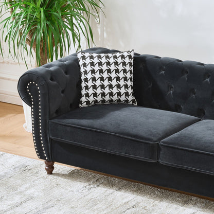Chesterfield 3 and 2 Seater Fabric Sofa Set
