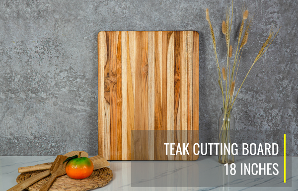 Teak cutting board natural solid wood 18 inches pack of 5 pieces on Tampa Home & Garden Store