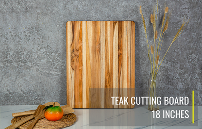 Teak cutting board natural solid wood 18 inches pack of 5 pieces on Tampa Home & Garden Store