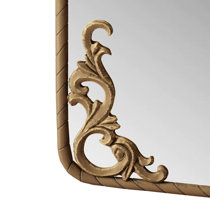 Full body arched mirror with vintage carved applique in bronze by HouseOfZazla on Tampa Home & Garden Store