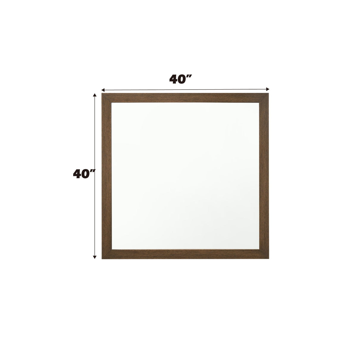 Miquell Versatile Orientation Mirror wood frame, 40x40 in, HouseOfZazla on Tampa Home & Garden Store